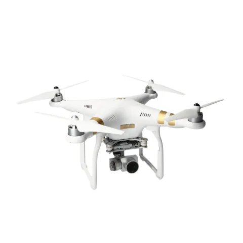 Camera drone shot as a 2D packshot